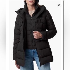 NWT Bernardo Hooded Puffer Jacket Sz Medium In Black | Bernardo Women Puffer -